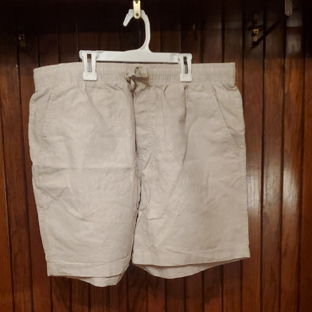 OLD NAVY LINEN BLEND SIZE LARGE Beige Casual Shorts